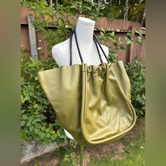 Proenza Schouler XL Ruched Tote Olive Green Calf Leather - Picture 6 of 17
